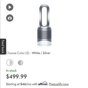 Dyson pure hot/cold Air purifying fan